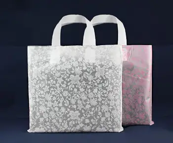 50pcs White Flower Pattern Plastic Frosted Bag Pink Wedding Party Gift Bag Handle Plastic Shopping bag 45x40cm/35x30cm/30x25cm 
50pcs White Flower Pattern Plastic Frosted Bag Pink Wedding Party Gift Bag Handle Plastic Shopping bag 45x40cm/35x30cm/30x25cm
