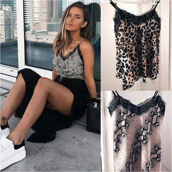 Womens Tops and Blouses Vintage Leopard Snakeskin Animal Print Streetwear Fashion Ladies Lace Tops Cami Tank Tops Vest Tee
Womens Tops and Blouses Vintage Leopard Snakeskin Animal Print Streetwear Fashion Ladies Lace Tops Cami Tank Tops Vest Tee