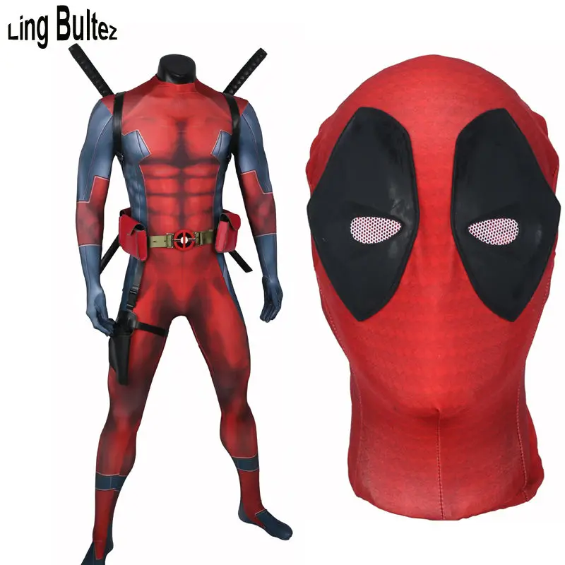 Ling Bultez High Quality Comic Deadpool Costume Adult Spandex Muscle Deadpool Suit
Ling Bultez High Quality Comic Deadpool Costume Adult Spandex Muscle Deadpool Suit