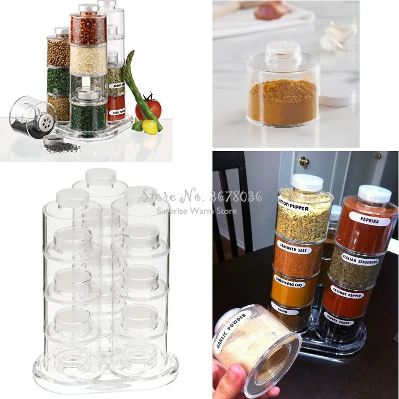 Multifunction Tower Shaped Transparent Rotating Seasoning Jar 12PCS Superimposed Seasoning Bottle with Lid Storage Spice Jar
Multifunction Tower Shaped Transparent Rotating Seasoning Jar 12PCS Superimposed Seasoning Bottle with Lid Storage Spice Jar