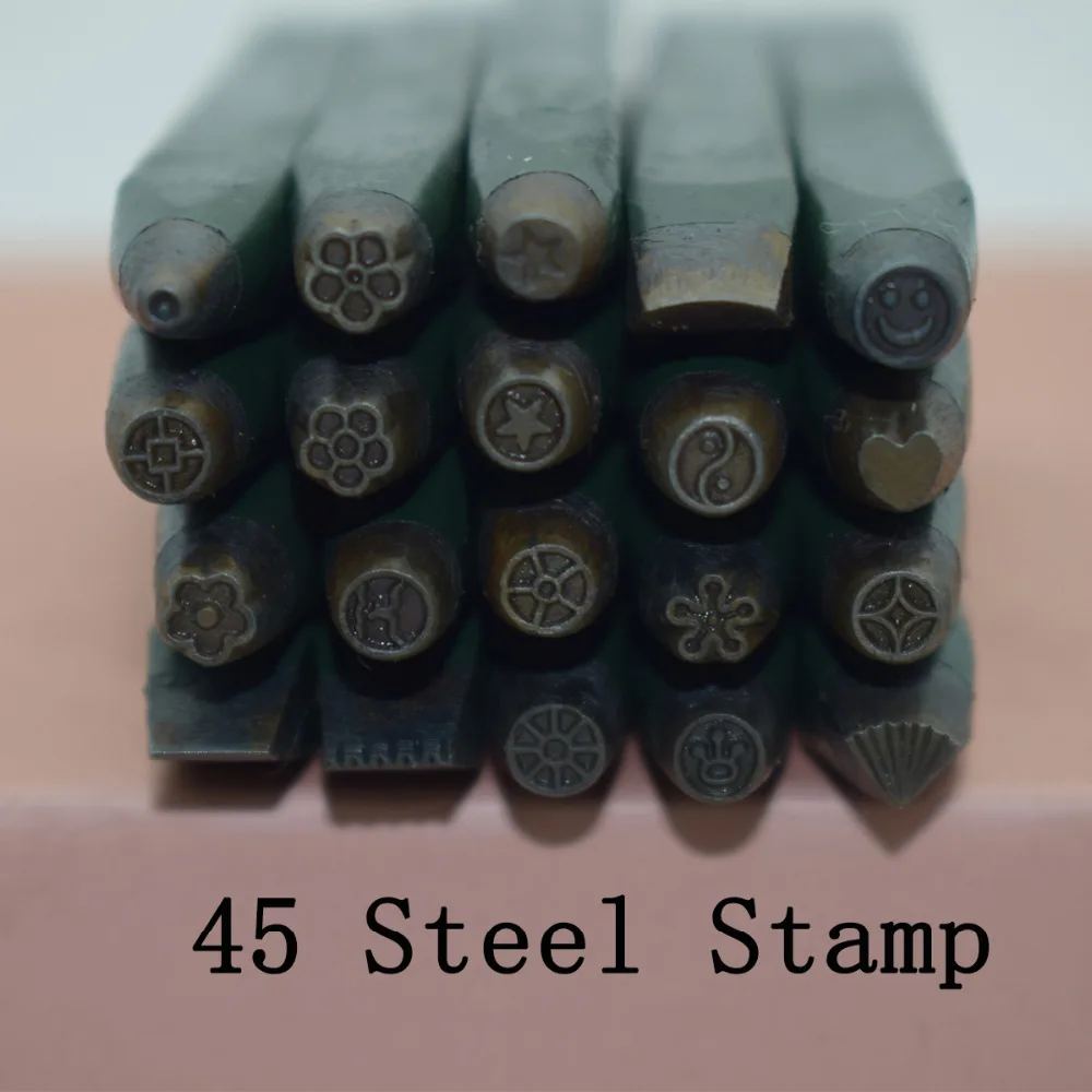 20PCS High Quality 45 Steel Stamp Set Flower Smile Star Heart Metal Marking Stamps Jewelry Tools Punching Tool
20PCS High Quality 45 Steel Stamp Set Flower Smile Star Heart Metal Marking Stamps Jewelry Tools Punching Tool