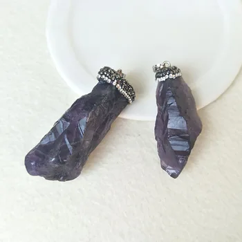 5pcs Natural Druzy Pendants, Purple crystal Quartz Charm, With Crystal Rhinestone Caps Pendants Jewelry Necklace Making P456
5pcs Natural Druzy Pendants, Purple crystal Quartz Charm, With Crystal Rhinestone Caps Pendants Jewelry Necklace Making P456