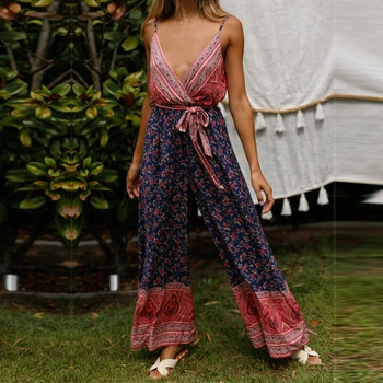Kimuise belted casual wide leg women jumpsuits spaghetti strap floral print bodysuits women 2019 summer playsuits v neck overall
Kimuise belted casual wide leg women jumpsuits spaghetti strap floral print bodysuits women 2019 summer playsuits v neck overall