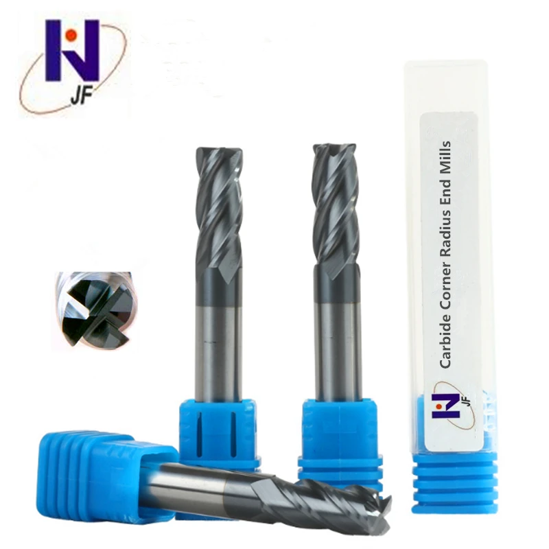 JF10 D10 * 50 100*4T Твердосплавные 4 флейты концевые фрезы 50HRC TiAlN с покрытием плоские |