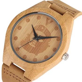 YISUYA Wood Wooden Watch Che Guevara Pattern Bamboo Wristwatch Genuine Leather Strap
YISUYA Wood Wooden Watch Che Guevara Pattern Bamboo Wristwatch Genuine Leather Strap