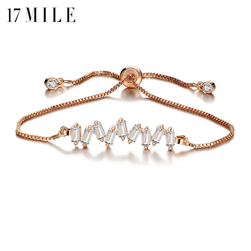 17MILE Fashion Crystal Charm Bracelets For Women Statement Adjustable Rose Gold Silver Color Bracelet Female Party Jewelry Gifts
17MILE Fashion Crystal Charm Bracelets For Women Statement Adjustable Rose Gold Silver Color Bracelet Female Party Jewelry Gifts
