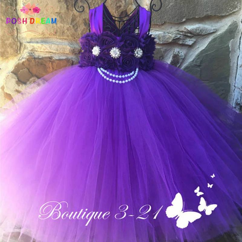 POSH DREAM Purple Girl Party Dress with Pearls Elegant Purple Flower Baby Girl Tutu Dress Tulle Wedding Party Kids Girl Dress
POSH DREAM Purple Girl Party Dress with Pearls Elegant Purple Flower Baby Girl Tutu Dress Tulle Wedding Party Kids Girl Dress