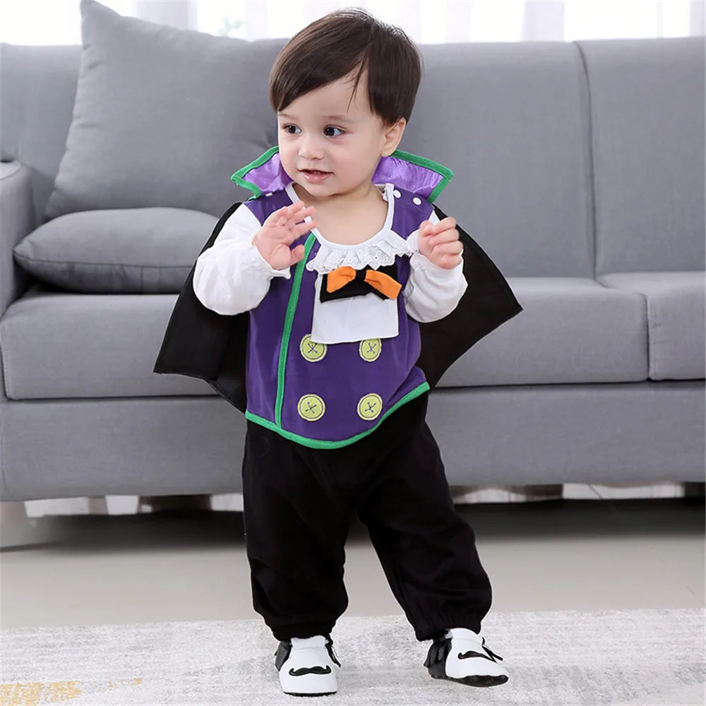 Halloween costume children's jumpsuit / cloak costumes kids Cosplay vampire devil printed baby bodysuit crawling suit 70-95
Halloween costume children's jumpsuit / cloak costumes kids Cosplay vampire devil printed baby bodysuit crawling suit 70-95