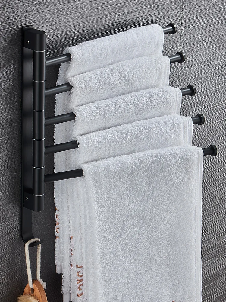 Punch-free bathroom towel rack can be rotated multi-bar space aluminum bathroom rack wall hanging towel bar towel rack
Punch-free bathroom towel rack can be rotated multi-bar space aluminum bathroom rack wall hanging towel bar towel rack