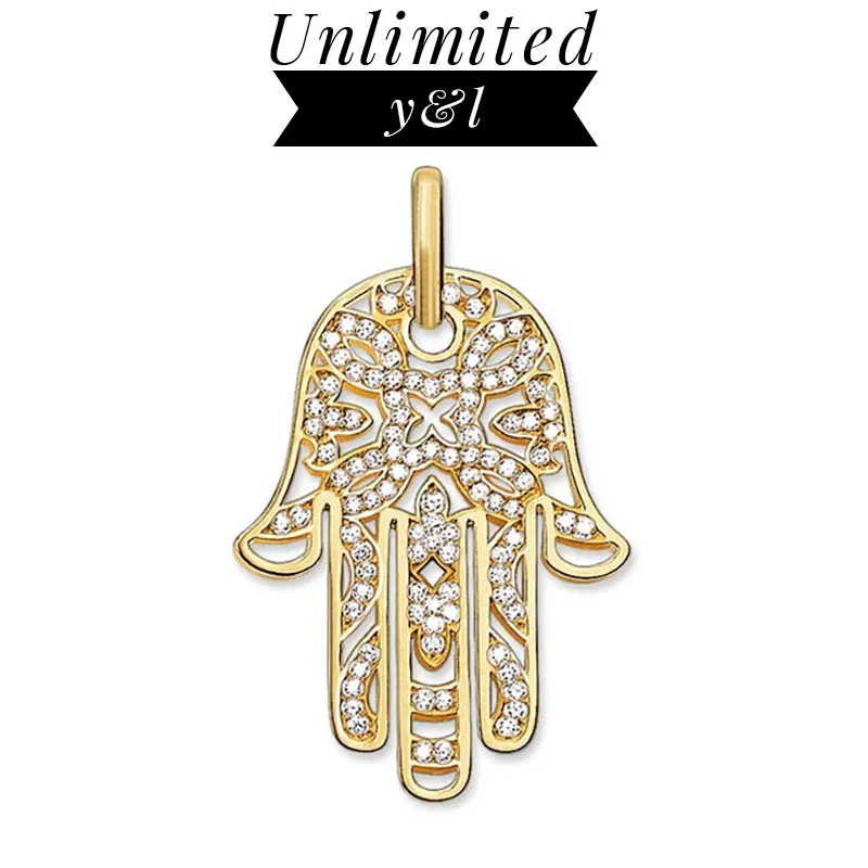 Gold Color Hand of Fatima Pendants Religious Style White Ziconia Silver Fashion Jewelry Accessories Fit Chain Necklace Women Men
Gold Color Hand of Fatima Pendants Religious Style White Ziconia Silver Fashion Jewelry Accessories Fit Chain Necklace Women Men