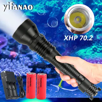 7000Lums XHP70.2 LED Diving Flashlight Professional Scuba Underwater Torch 200m Dive Lamp XHP70 IPX8 Waterproof use 2 x 26650
7000Lums XHP70.2 LED Diving Flashlight Professional Scuba Underwater Torch 200m Dive Lamp XHP70 IPX8 Waterproof use 2 x 26650