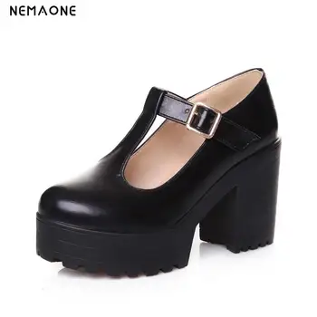 NEMAONE New fashion women shoes thick high heels platform shoes woman shoes spring autumn women pumps T-strap ladies shoes
NEMAONE New fashion women shoes thick high heels platform shoes woman shoes spring autumn women pumps T-strap ladies shoes