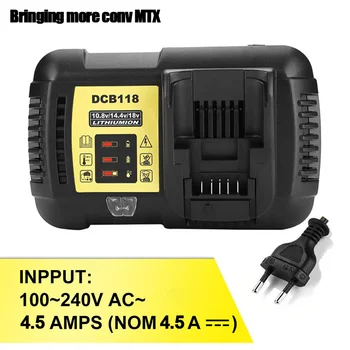 For Dewalt charger 20V Li-Ion Battery Charger 4.5A Max for Dewalt 10.8V 12V 14.4V 18V 20V DCB200 DCB118 Battery EU Plug
For Dewalt charger 20V Li-Ion Battery Charger 4.5A Max for Dewalt 10.8V 12V 14.4V 18V 20V DCB200 DCB118 Battery EU Plug