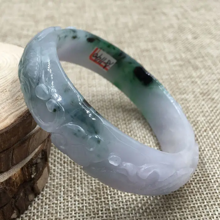 A-1140 Vintage Chinese Hand-carved White Green Jadeite Jade Bangle Bracelet 62mm 28% 10.13
A-1140 Vintage Chinese Hand-carved White Green Jadeite Jade Bangle Bracelet 62mm 28% 10.13