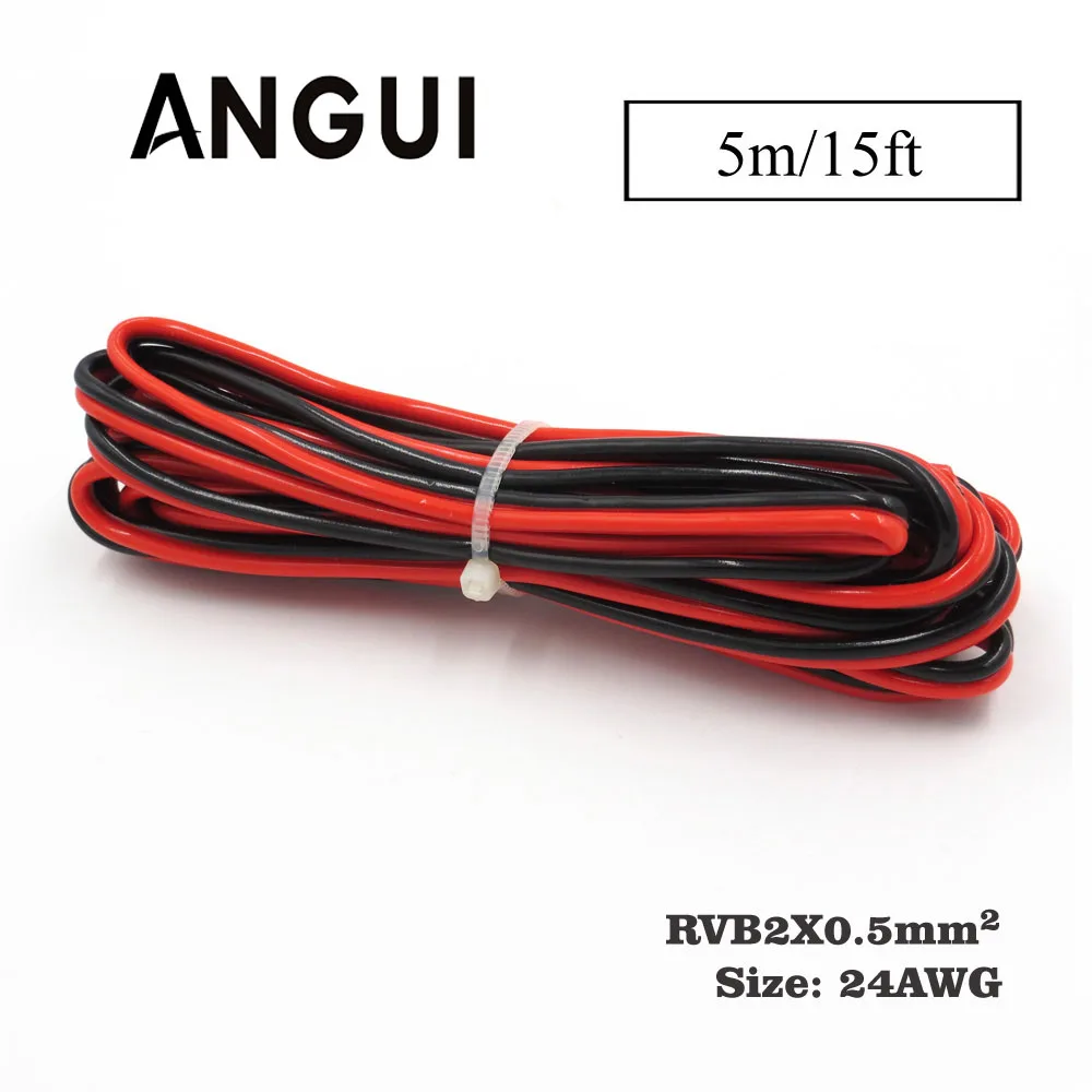 5m x 24AWG 0.5mm2 PVC Insulated 2 Pin Copper wire IEC RVB PVC electrical cables LED lamp strip extend Solar DIY Connect
5m x 24AWG 0.5mm2 PVC Insulated 2 Pin Copper wire IEC RVB PVC electrical cables LED lamp strip extend Solar DIY Connect