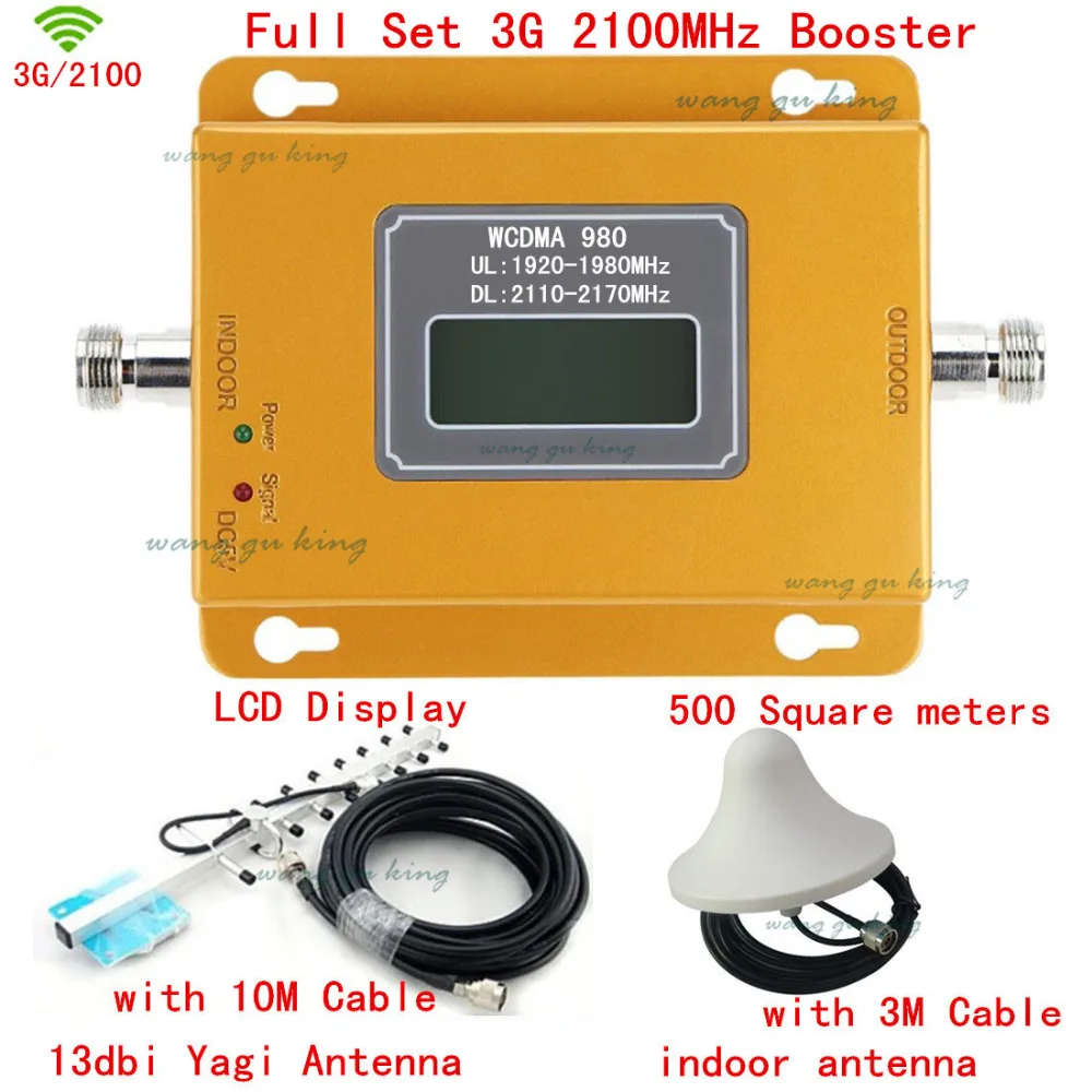 Full Set LCD Display 3G W-CDMA 2100MHz Cell Phone Signal Booster 3G 2100 UMTS Signal Repeater Amplifier Yagi Antenna + Cable
Full Set LCD Display 3G W-CDMA 2100MHz Cell Phone Signal Booster 3G 2100 UMTS Signal Repeater Amplifier Yagi Antenna + Cable