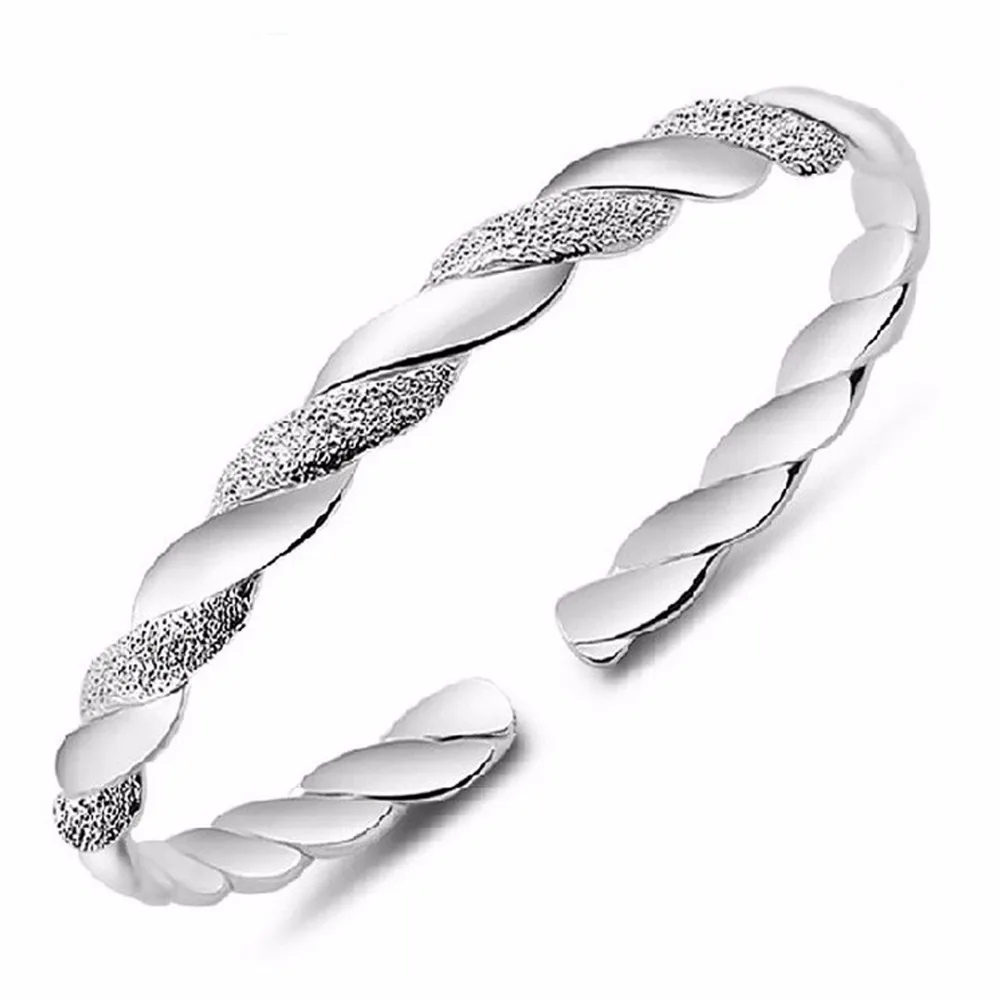 Hot sale Free Shipping Wholesale Fashion Women Female Jewelry Elegant 925 Sterling Silver Bangles Cuff Bracelets High Quality
Hot sale Free Shipping Wholesale Fashion Women Female Jewelry Elegant 925 Sterling Silver Bangles Cuff Bracelets High Quality