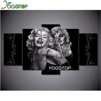 YOGOTOP Diamond Mosaic Kits Diy diamond painting Cross Stitch Full Diamond Embroidery 5D Needlework marilyn smile 5pcs/set ML018
YOGOTOP Diamond Mosaic Kits Diy diamond painting Cross Stitch Full Diamond Embroidery 5D Needlework marilyn smile 5pcs/set ML018