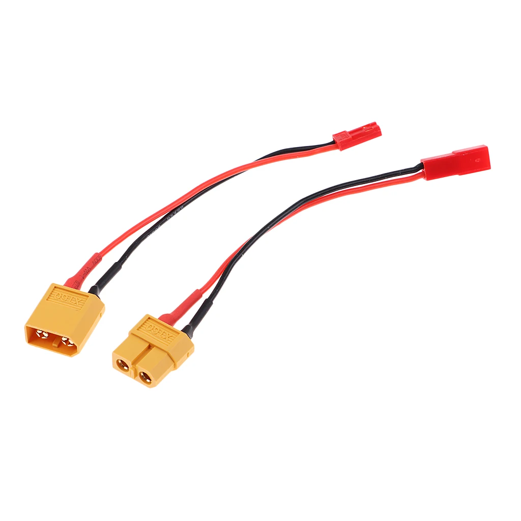 1 Pair XT60 to JST Plug Connector with 13.3cm Cable Wire 22AWG Male/Female