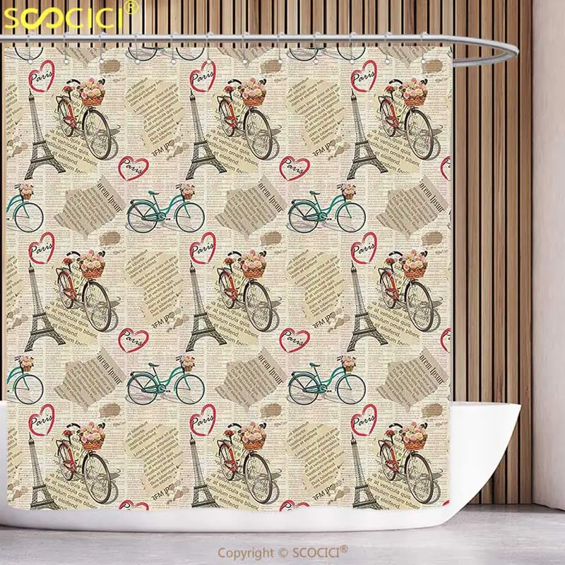 Cool Shower Curtain Romantic Newspaper Vintage Retro with Paris Lettering in Hearts Art Print Cream White Black and Red Bathroom
Cool Shower Curtain Romantic Newspaper Vintage Retro with Paris Lettering in Hearts Art Print Cream White Black and Red Bathroom