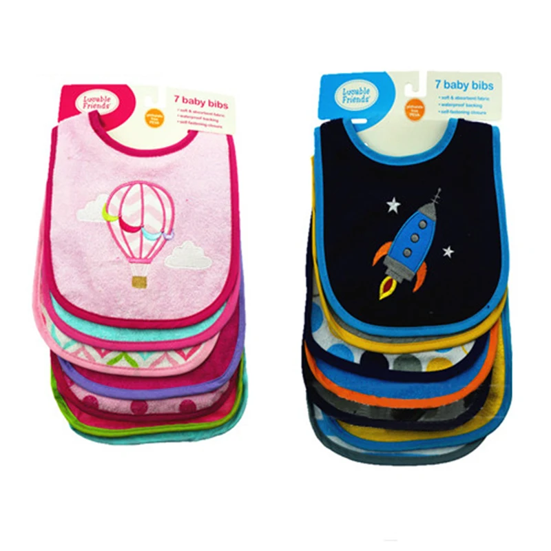 Baby Embroidered Cotton Bibs