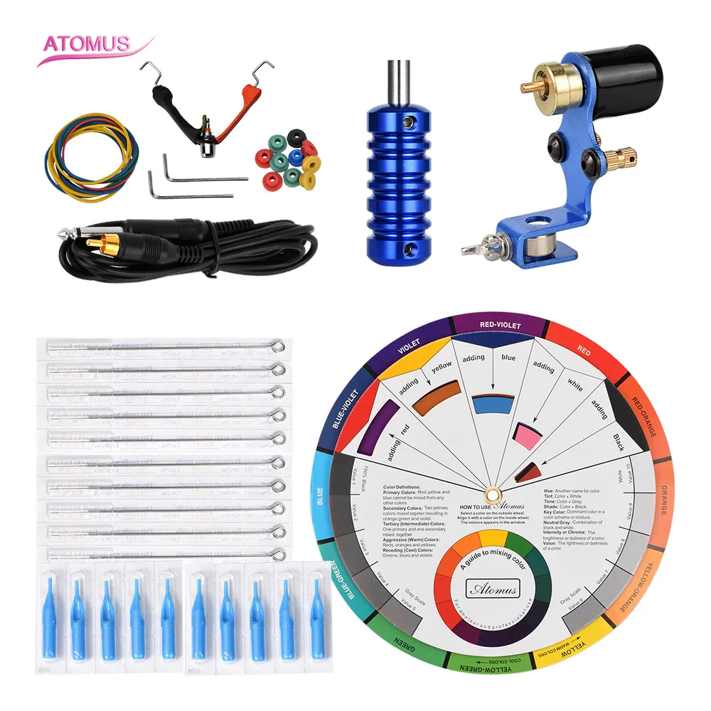 Rotary Tattoo Machine Set Tattoo Tip Tattoo Needle Needling Color Wheel Ensemble A Tatouer Professionnelle Kit For Beginners
Rotary Tattoo Machine Set Tattoo Tip Tattoo Needle Needling Color Wheel Ensemble A Tatouer Professionnelle Kit For Beginners