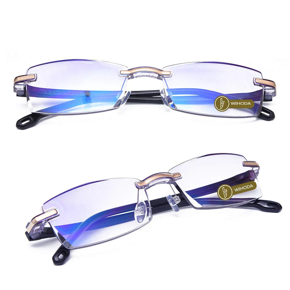 TR90 Anti-Blue-Ray Men's Rimless Frame Presbyopia Glasses , Coating Blue Reading Glasses / EyeGlasses , Clear Lens Eyewear A802
TR90 Anti-Blue-Ray Men's Rimless Frame Presbyopia Glasses , Coating Blue Reading Glasses / EyeGlasses , Clear Lens Eyewear A802