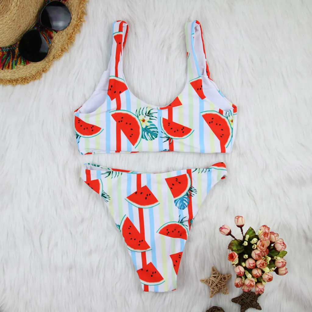 ISHOWTIENDA Women Bandage Beachwear Bikini Set Push-Up Brazilian Print Swimwear Swimsuit Printing de mujer con vendaje #L4
ISHOWTIENDA Women Bandage Beachwear Bikini Set Push-Up Brazilian Print Swimwear Swimsuit Printing de mujer con vendaje #L4