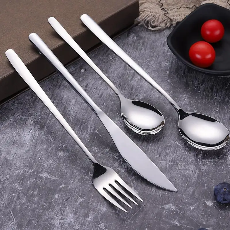 8pcs/16pcs/24pcs New Polished Style Light Handle Wester Dinner Hotel 304 Stainless Steel Cutlery set
8pcs/16pcs/24pcs New Polished Style Light Handle Wester Dinner Hotel 304 Stainless Steel Cutlery set