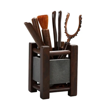 Ebony Tea Ceremony Six Gentleman Tea Folder Set Kung Fu Tea Accessories Pot Pen Tea Needle Spoon Cup Fork Free Shipping
Ebony Tea Ceremony Six Gentleman Tea Folder Set Kung Fu Tea Accessories Pot Pen Tea Needle Spoon Cup Fork Free Shipping