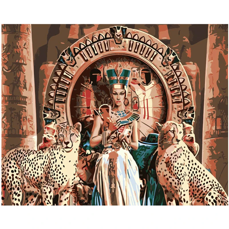 Painting By Numbers DIY Dropshipping 40x50 60x75cm Leopard and Cleopatra Figure Canvas Wedding Decoration Art picture Gift
Painting By Numbers DIY Dropshipping 40x50 60x75cm Leopard and Cleopatra Figure Canvas Wedding Decoration Art picture Gift