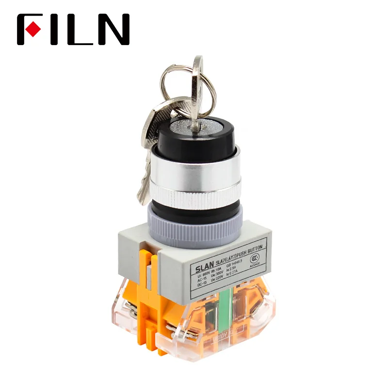 LAY7-11Y_21 Rotary Push button Switch with key 2 position 1NO/1NC Latching Plastic Push Button
LAY7-11Y_21 Rotary Push button Switch with key 2 position 1NO/1NC Latching Plastic Push Button