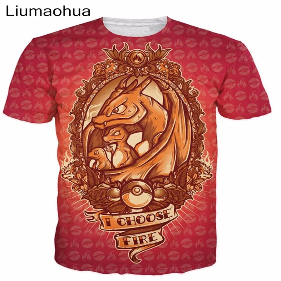 Liumaohua 2018 Summer new Women Men T-shirts I Choose Fire T-Shirt Pokemon Charmeleon and Charizard 3d Print casual t shirt S-5X
Liumaohua 2018 Summer new Women Men T-shirts I Choose Fire T-Shirt Pokemon Charmeleon and Charizard 3d Print casual t shirt S-5X