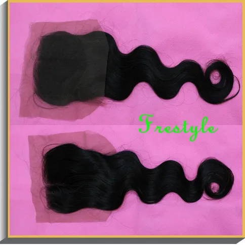 

Free shipping,queen hair body wave big wavy brazilian virgin remy hair 4x4 soft lace top closure ,10"12"14"16"inch