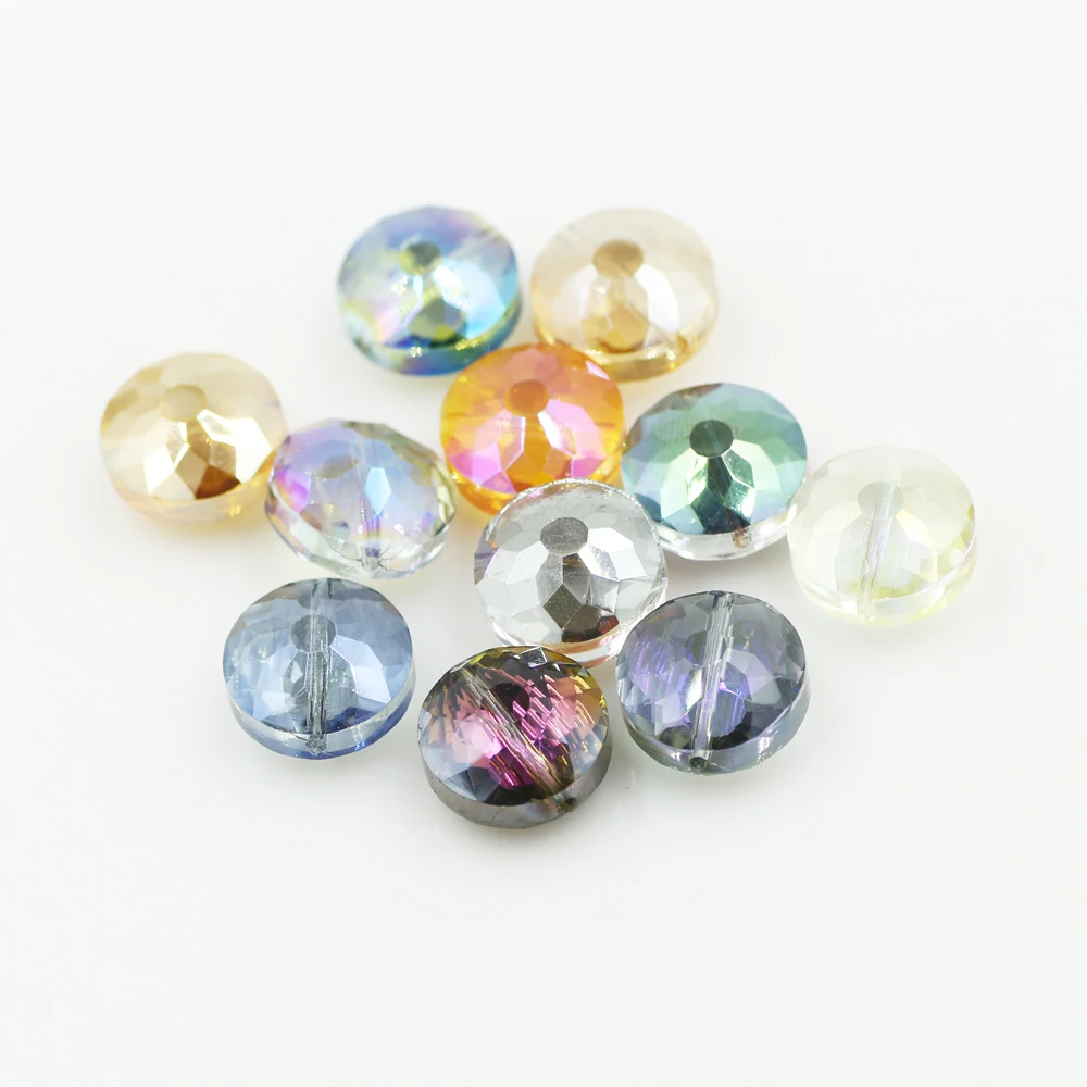 ZHUBI 10pcs Plated Glass Round Stone Beads 14mm Faceted Crystal Flat Beads DIY Jewelry Crafts Material Findings Fit Bracelet
ZHUBI 10pcs Plated Glass Round Stone Beads 14mm Faceted Crystal Flat Beads DIY Jewelry Crafts Material Findings Fit Bracelet
