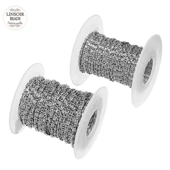 10Yards/Roll 2mm 3mm Width Rhodium Tone Stainless Steel Twisted Chain Jewelry Bulk Chains for Necklaces Bracelets Jewelry Making
10Yards/Roll 2mm 3mm Width Rhodium Tone Stainless Steel Twisted Chain Jewelry Bulk Chains for Necklaces Bracelets Jewelry Making