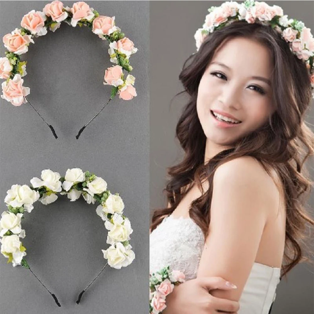 New Spring Fashion Women Girls Wedding Flower Wreath Crown Headband Floral Garlands Hair Band Hair Accessories
New Spring Fashion Women Girls Wedding Flower Wreath Crown Headband Floral Garlands Hair Band Hair Accessories