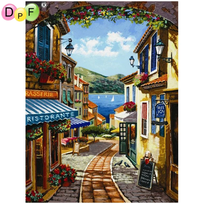 DPF Diy Diamond Embroidery Garden town wall Diamond Painting Cross Stitch full Square diamond Mosaic kit Rhinestone home Decor
DPF Diy Diamond Embroidery Garden town wall Diamond Painting Cross Stitch full Square diamond Mosaic kit Rhinestone home Decor