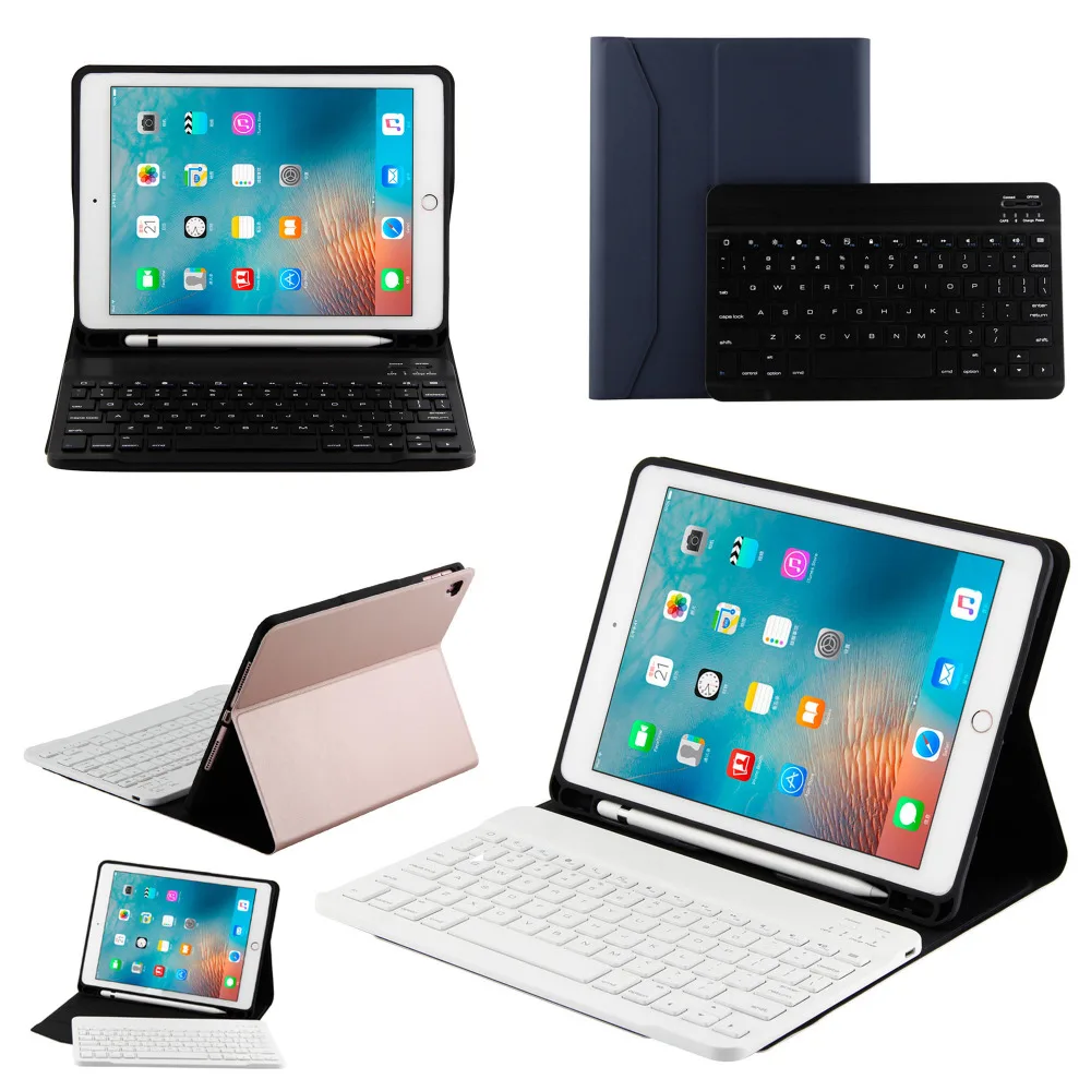 Separable Wireless Bluetooth Keyboard Stand Leather Smart Sleep Cover Funda Pencil Holder Case For iPad 9.7 2018/2017/Air/Air2
Separable Wireless Bluetooth Keyboard Stand Leather Smart Sleep Cover Funda Pencil Holder Case For iPad 9.7 2018/2017/Air/Air2