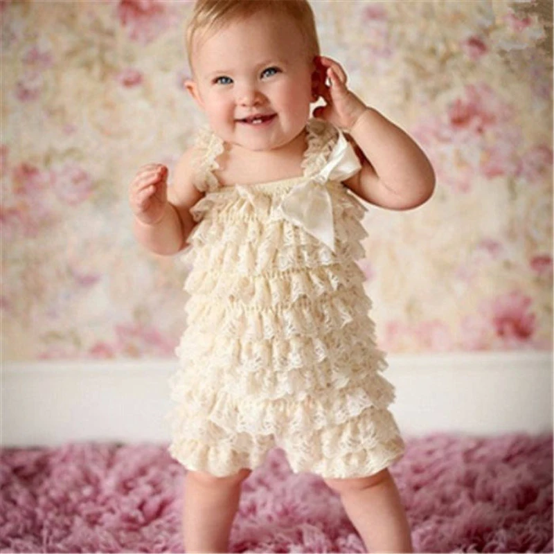 Baby Lace Rompers Infant Lace Romper with Straps Ribbon Bow Kids Jumpsuit Baby Girls Lace Ruffled Petti Romper DS9
Baby Lace Rompers Infant Lace Romper with Straps Ribbon Bow Kids Jumpsuit Baby Girls Lace Ruffled Petti Romper DS9