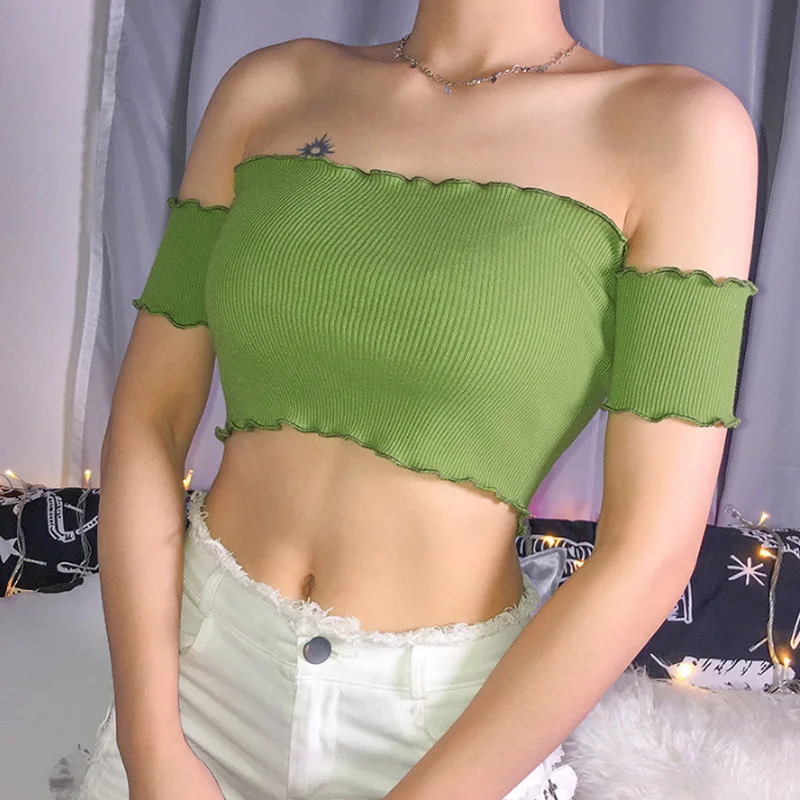 Women 2019 Summer Cotton Crop Tops Sexy Casual Off Shoulder Vest Tank Top Sleeveless Green Crop Tops Shirt Streetwear
Women 2019 Summer Cotton Crop Tops Sexy Casual Off Shoulder Vest Tank Top Sleeveless Green Crop Tops Shirt Streetwear