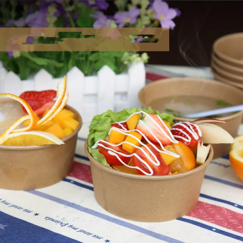 100pcs/pack 9/16oz Eco Round Disposable Fruit Salad Bowl With Lid Takeaway Food Package Kraft Paper Bowl Party Supplies
100pcs/pack 9/16oz Eco Round Disposable Fruit Salad Bowl With Lid Takeaway Food Package Kraft Paper Bowl Party Supplies