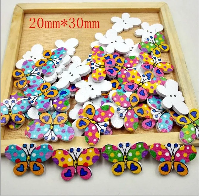 Geinne 50PCs Wood Buttons Colorful Butterfly Decorative Buttons Scrapbooking 2 Holes Mixed Sewing Accessories 20*30MM
Geinne 50PCs Wood Buttons Colorful Butterfly Decorative Buttons Scrapbooking 2 Holes Mixed Sewing Accessories 20*30MM