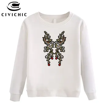 CIVICHIC Women Chinese Style Bird Embroidery Top Tees Thick Loose Pullover Ethnic O Cotton T-shirt Harajuku Bts Sweatshirt WLT45
CIVICHIC Women Chinese Style Bird Embroidery Top Tees Thick Loose Pullover Ethnic O Cotton T-shirt Harajuku Bts Sweatshirt WLT45