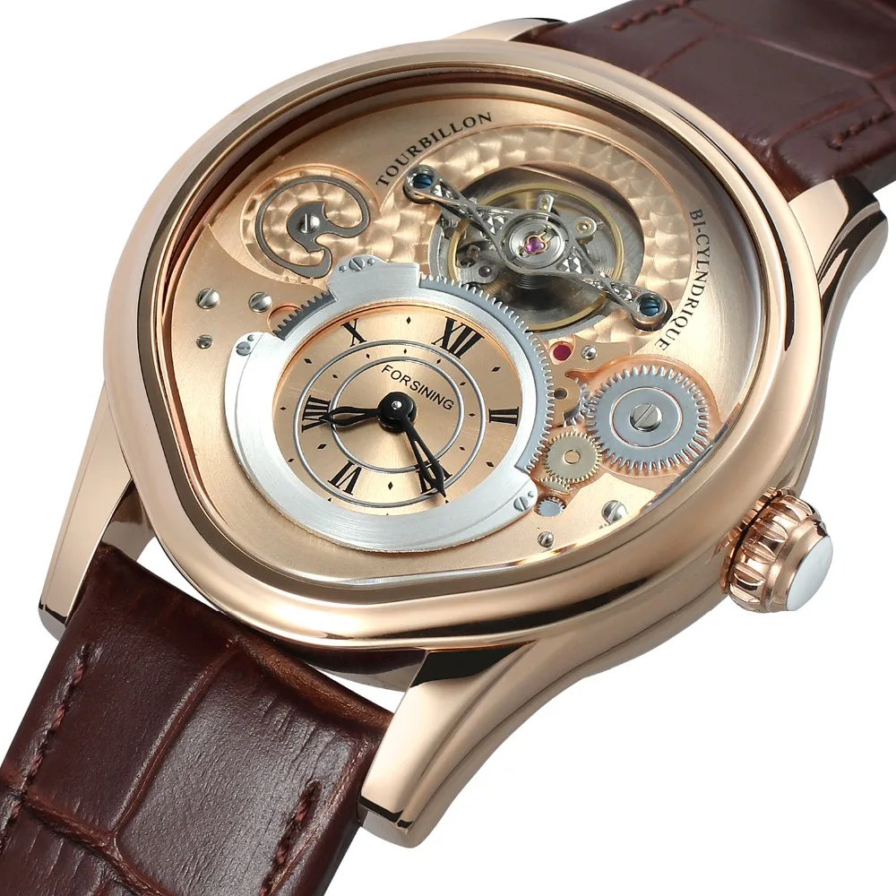 FORSINING Rose Gold Tourbillion Design 316 Full Stainless Steel Case Genuine Leather Belt Men Automatic Watches Top Brand Luxury
FORSINING Rose Gold Tourbillion Design 316 Full Stainless Steel Case Genuine Leather Belt Men Automatic Watches Top Brand Luxury