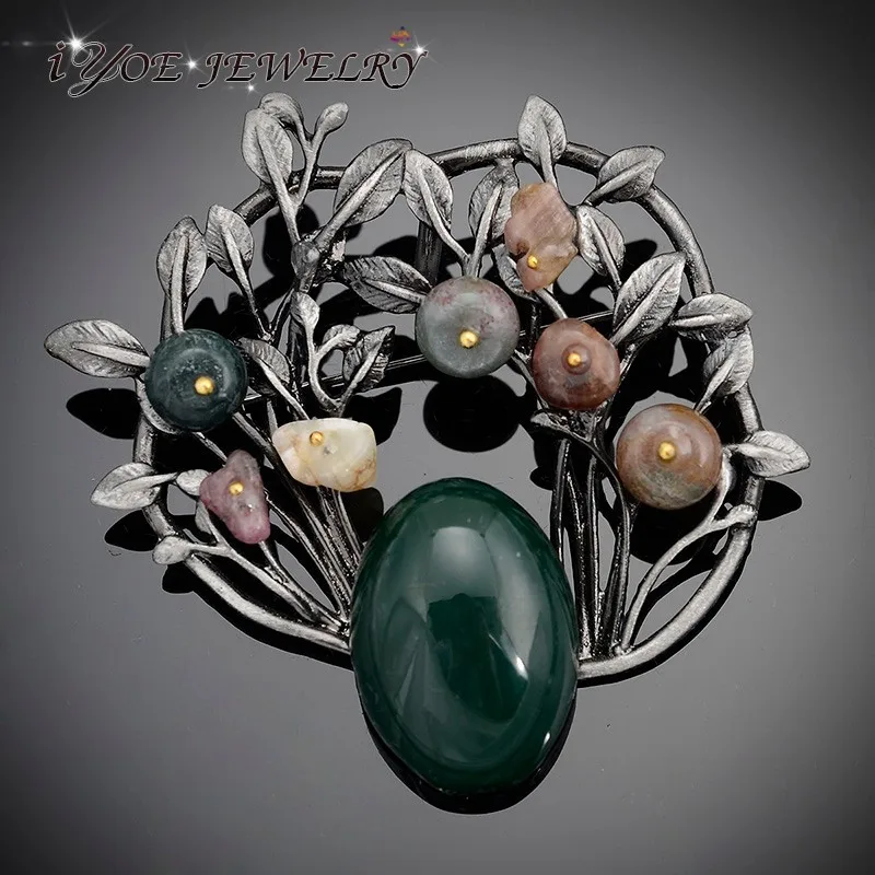 IYOE Country Style Natural Stone Bouquet Brooch Pendant Jewelry Vintage Collar Brooches Safety Pins For Women Dress Accessories
IYOE Country Style Natural Stone Bouquet Brooch Pendant Jewelry Vintage Collar Brooches Safety Pins For Women Dress Accessories