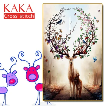 KAKA Cross stitch kits Embroidery needlework sets with printed pattern,11CT canvas,Home Decor for garden House,5D Animal Elk
KAKA Cross stitch kits Embroidery needlework sets with printed pattern,11CT canvas,Home Decor for garden House,5D Animal Elk