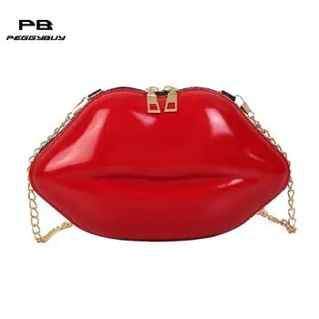 Lips Shape PVC Handbags Solid Zipper Shoulder Bag Crossbody Messenger Phone Coin Bag Evening Party Clutches Bolsas Feminina Saco
Lips Shape PVC Handbags Solid Zipper Shoulder Bag Crossbody Messenger Phone Coin Bag Evening Party Clutches Bolsas Feminina Saco