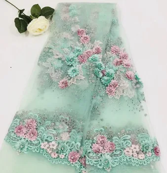 African Lace fabric Hot Sell Mesh 2018 New Arrival handmade french tulle Lace with beads for party dress
African Lace fabric Hot Sell Mesh 2018 New Arrival handmade french tulle Lace with beads for party dress