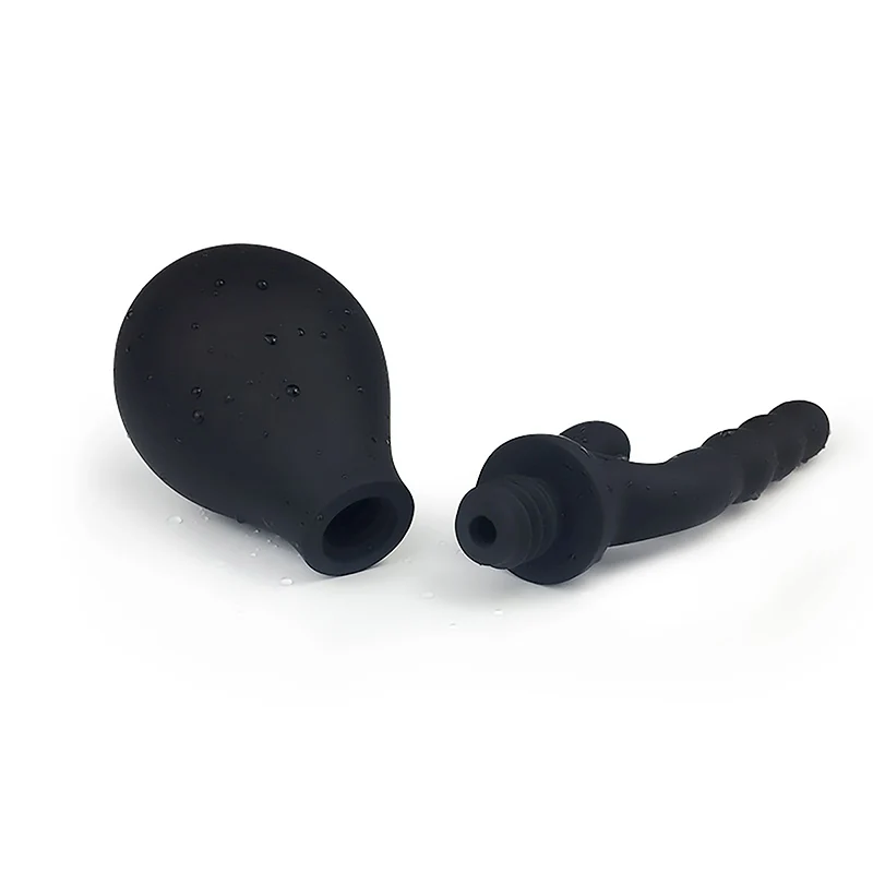 Enema Bulb Anal Cleaning Water Nozzle Silicone Anal Beads Enema Plug Anal Washing BDSM Gay Anal Sex Toys Prostate Massager